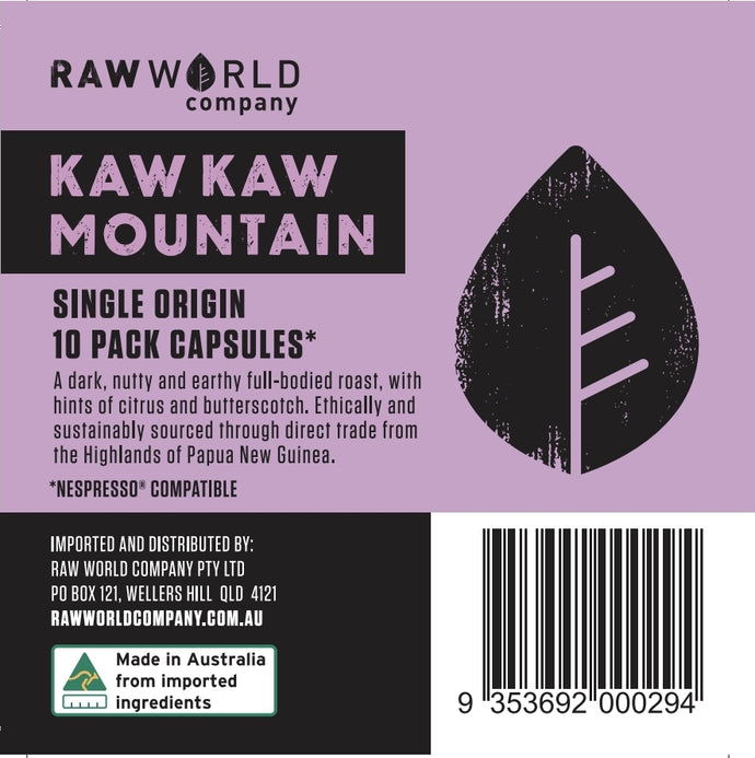 Kaw Kaw Mountain Single Origin 10 Pack Capsules